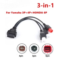OBD2 Motorcycle Diagnostic Cable For Honda YAMAHA 3Pin 4Pin OBD2 Diagnostics Connector Cable