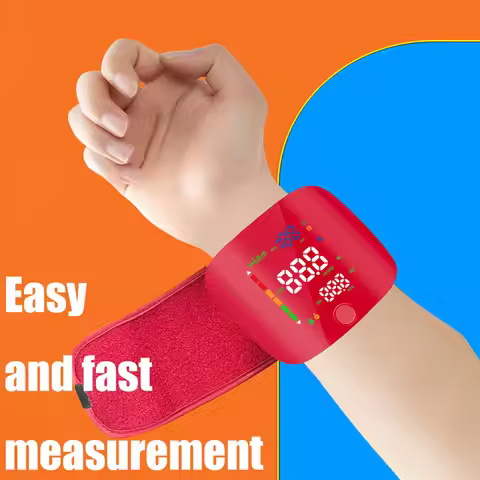 New Wrist Blood Pressure Monitor Digital Voice Heart Rate Blood Pressure Monitor LED Digital Screen 
