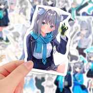 Blue Archive Sand Wolf White Sticker Waterproof Mobile Phone Case Decal Anime Girl High Aesthetic Va