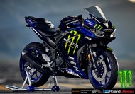 สติ๊กเกอร์ Full Body ลาย Monster เต็มคัน รถรุ่น yamaha YZF R3 โมเดลเก่า