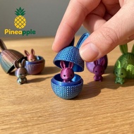 [Pine-t] Easter Egg  3D Printed Bunny Lattice Texture Unique Spring Ornament for Family Gathering De