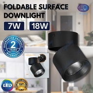 LED FOLDABLE DOWNLIGHT SURFACE MOUNTED 7W 18W COB SPOTLIGHT TRACK LIGHT LIGHTING lampu siling