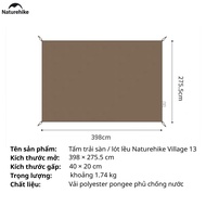 Naturehike CNK2650PJ019 Tent Floor Cover for Village 6.0 III Waterproof and Moistureproof Footprint 