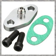 Turbo Oil Feed Line Inlet Flange Gasket 4AN 4 an Fitting Adapter for T3 T4 T04E GT40R GT42 GT42R GT4