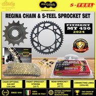 REGINA CHAIN + S-TEEL SPROCKET KIT CF MOTO 450 MT (2024)｜ 520 ZRT / ZRA｜116L｜15T / 47T｜Z-Ring Sealed