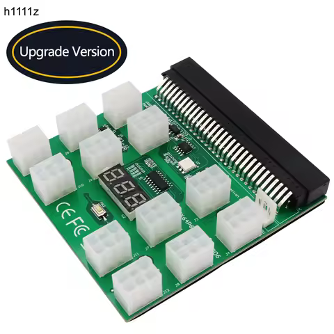 Breakout Board PCI-E 12V 64Pin to 12 x 6Pin Power Supply Server Adapter Power Module for HP 1200W 75