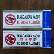 Office Sticker SW3712 NO SHOES ALLOWED / TANGGALKAN KASUT / 禁止穿鞋 SW3712 (EM) NO SHOES ALLOWED / TANG