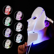 Facial LED Mask 7 Colors LED Photon Therapy Beauty Mask Skin Rejuvenation Lifting Dark Spot Cleaner 