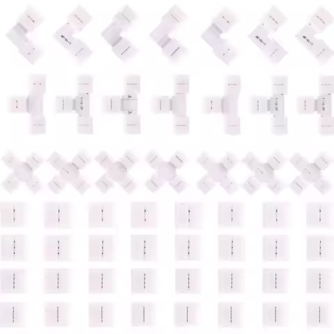LED Strip Solderless Led Connector 2/3/4/5PIN L/T/X Shape Corner Connector For 10mm WS2811 WS2812 35