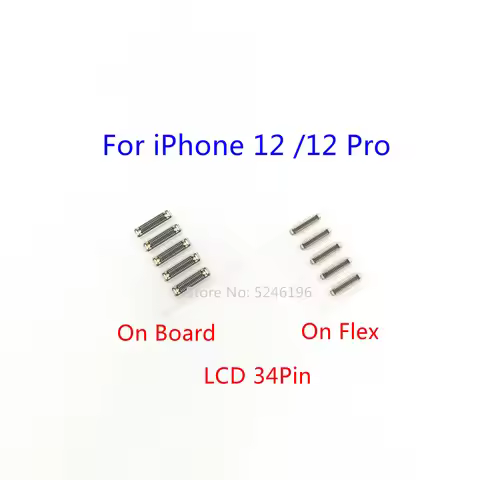 5-10pcs LCD Display Screen FPC Connector 34Pin For iPhone 12 iPhone 12 Pro iPhone 12Pro Plug On Boar