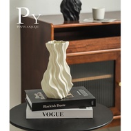 Tyk 8. Best-Selling Modern Simple Retro Flower Vessel Folded Vase Simulation Flower High-Value Ceram