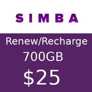 SIMBA Renew SuperRoam $25 Plan Top Up / Recharge