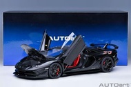 全新未開封 日版 1/18 Lamborghini Aventador SVJ Matte Black AUTOart diecast
