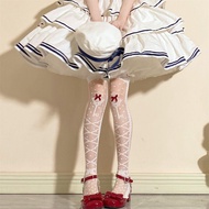 [Taiwan Shipment] Lolita Thin Jacquard Thigh Socks Lolita Over-the-Knee Socks Sweet Japanese Lolita 