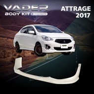 ชุดแต่งรถยนต์สเกิร์ต หน้า หลัง ข้าง รอบคัน Mitsubishi Attrage ปี 2017 ทรงศูนย์ (งานไม่ได้ทำสี) ABS ส