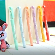 Rhythm TEMPO H-1512-6 Soft Bright Color Highlighter/Bright Highlighter/6 Colors Set/Glitter Highligh