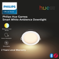 Philips Hue Garnea Smart Round Dimmable Downlight White Ambience with voice control | Warm to Cool White Light