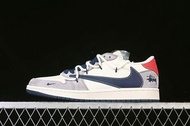 Travis Scott x Fragment Design x Air Jordan 1 Low OG SP AJ1 斯圖西聯名 灰藍勾抽繩 低幫文化休閑板鞋 SJ0086 140095