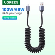 UGREEN Fast chanrging Cable Spring Pull Type C Cable 6A 100W/66W USB-A to USB C For Huawei Android P