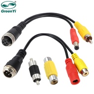 GreenYi 4Pin Aviation Head Male/Female to RCA AV/Female DC Multiple