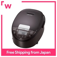 TIGER IH Type Rice Cooker 1 square, cooked in a Far Infrared Black Thick Kettle, easy to clean, brown JPW-D180T