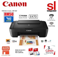 CANON PIXMA E470 INK EFFICIENT ALL-IN-ONE PRINTER (PRINTSCANCOPYWIRELESS)