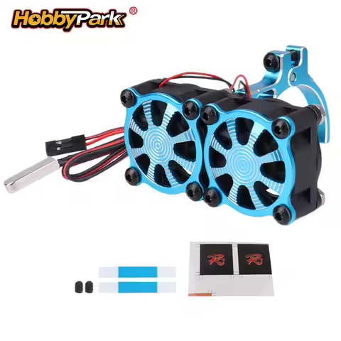 HobbyPark Blue Motor Fan Thermal Sensor Heatsink for 36mm 540 Brushless Motors TRX4 SCX10 & SCX10 II