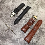 Leather Watch Strap Universal Leather Strap Curved Curved Leather Watch Strap 20mm 22mm 24mm