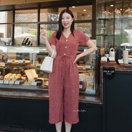 Calla dotty jumpsuit (Vanilla Chapters) - จั๊มสูทลายจุดผ้าเกาหลี