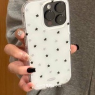 Black White Gray Stars Suitable for Samsung s24fe Phone Case s26/s23ultra Women s21+/ s22/a55/a56 Cr