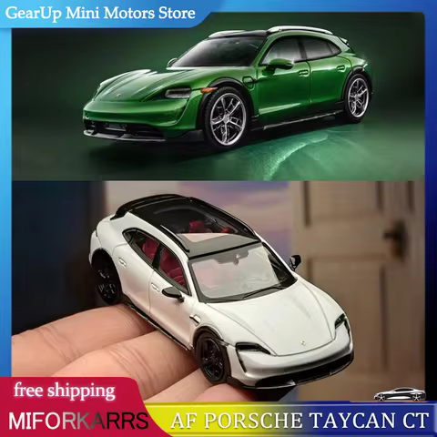 New Aether Forge Af 1:64 Porsche Taycan Ct Shooting Brake Alloy Miniature Diecast Model Porsche Wago