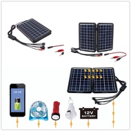 Foreign Trade Charge 12W18v Battery Fan Photovoltaic Mobile Foldable Battery Solar Panel 12V Chargin