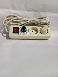Dimmer AC 2000w Pengatur Kecepatan Gerinda Dimer Stop Kontak 2 Lubang Peredup Lampu Pijar Kipas Angi