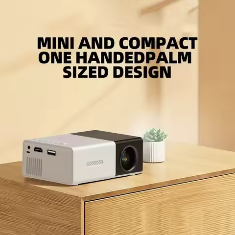Supports HDMI, USB connection and uses high-definition projector YG300 home theater grade non occupy
