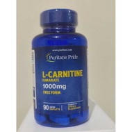 Puritans Pride L Carnitine 1000Mg 90 Tablet Fat Burner Lose Weight Loss Lcarnitine Fumarate Slimming