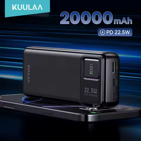 KUULAA 20000mAh Power Bank Portable External Battery 22.5W Fast Charging Portable Charger For iPhone