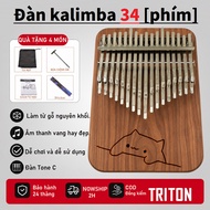 DB TRITON D34K 34-key cat-shaped wooden kalimba - FREE 4 ACCESSORIES
