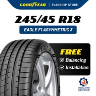 [Installation Provided] Goodyear 245/45R18 Eagle F1 Asymmetric 3 MOE *ROF Tyre (Worry Free Assurance) - BMW 5 series F10