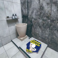 SQUAT CLOSET COVER TOILET BOWL COVER TO PREVENT ODOR, ANTI-RAT, COCKROACHES, ETC. WARNING MOTIF