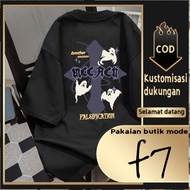 F7 T-shirt Oversize Distro Women's Black Short Sleeve Adult Cool Premium C244