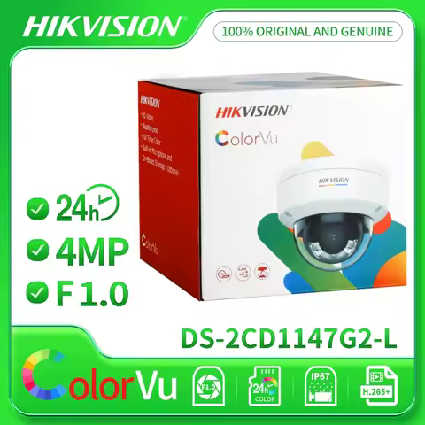 Hikvision Original DS-2CD1147G2-L 4MP ColorVu Fixed Dome Network Camera Human and Vehicle Detection 