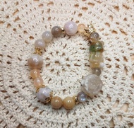 櫻花瑪瑙熊熊設計款手串