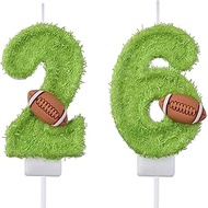 26 62 Birthday Candles, 26th 62nd Cake Candles, Green Happy Birthday Number 26 62 Candles Cake Toppe