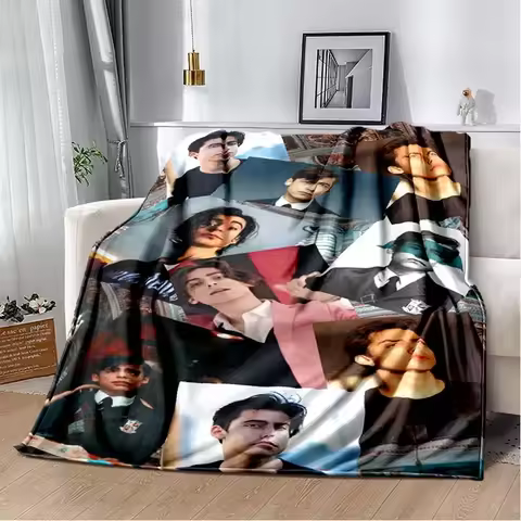 Aidan Gallagher Number Five Actor Blanket Flannel Fall and Winter Warm Plush Throw Blankets for Bed 