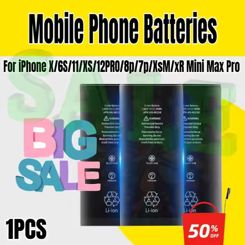 Mobile Phone Batteries For iPhone X/6S/11/XS/12PRO/8p/7p/XsM/xR Mini Max Pro Promax Real Replacement