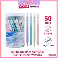 (Combo 5/10) DELI XTREAM EQ03336 0.7mm Blue Ballpoint Pen - Smooth Writing, Even Ink, Quick-Dry Ink'