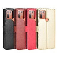 HTC Desire 20 Plus Phone Case 20+Phone Leather Flip Crazy Horse Pattern Lanyard Card