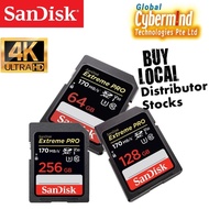 SanDisk EXTREME PRO® SDHC™/SDXC™ UHS-I MEMORY CARDS UHS-I U3 V30 (Up to 170MB/s Read) SDSDXXY (100% Local Distributor Stocks / Brought to you by : Cybermind 20years in Singapore !)