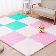 Stylish Joint Mat Rug 60 x 60 x 2 x 9 Mat Tile Carpet Puzzle Mat (Color 12 60 x 60 x 2.5 x 4)