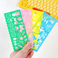 4pcs/ Set Of Art Painting Template Ruler Puzzle Stationery Children'S Drawing Figure Ruler Cartoon S